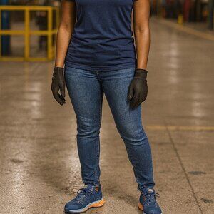 Keen Vista Energy Lace Up Safety Shoes Womens Moonlight Blue Cantaloupe